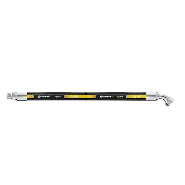 Continental Hydraulic Hose Assembly - 1/4" ID 84" Length - 1/4" MFF x 1/4" FJX45 - 4060 psi XCP4-04,04MFF-04FJX45,84 IN OAL - main